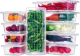 Satpurush Fridge Storage Containers Set of 6 | BPA Free Plastic Food Boxes with Lid | Stackable Refrigerator Organizer for Vegetables, Fruits & Meal Prep