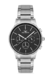 Ferro Aversa Multifunction Black Round Dial Men’s Watch with Bracelet Strap