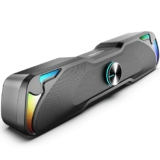 amazon basics 6W Multimedia PC Gaming Soundbar Speaker with Aux Connectivity, USB Support, Volume Control, and RGB Lights