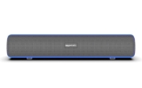 amazon basics SB25L 25W Bluetooth Soundbar with 4000 mAh Battery | 2X Bass | Up to 7 hrs of Playback | Blue LED Lights | Bluetooth 5.3, Aux & USB Connectivity (Grey)