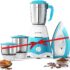 Longway Super Dlx 700 Watt Mixer Grinder with 3 Jars for Grinding, Mixing with Powerful Motor | 1 Year Warranty | (Blue & White, 3 Jars)