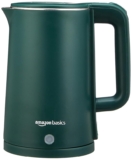 amazon basics 1.5 Liter Cool Touch Electric Kettle|1500 Watt|Stainless Steel Body|Auto Cut-Off|Triple Safety Protection(Green)