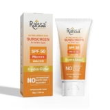 Raissa Luxury 4D Hyaluronic Acid Brightening and Hydrating Sunscreen SPF 50, PA++++, UVA/UVB Broad Spectrum, 50g No Silicone, No Oxybenzone, No Whitecast, All Skin types