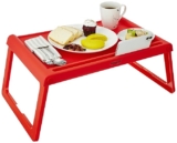 Amazon Brand – Solimo Reinforced Polypropelene Plastic Multipurpose Foldable Tray – Red