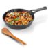 Lifelong Cast Iron Kadhai 24cm with Wooden Spatula | 3.3L, 2.4kg | Pre-Seasoned with Even Heat Distribution, Toxin & Teflon Free, Non-Stick, & Durable | Perfect for Cooking, Searing & Stewing