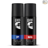 BEARDO Mafia & Spy Deodorant Perfume Body Spray (120Ml X 2) | Long Lasting No Gas Deo For Men | Oriental, Woody Notes – Mafia Deo | Aromatic Fresh – Spy | Christmas Gift For Men | Gift For Friends