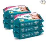 Amazon Brand – Supples Baby Wet Wipes | 432 Wipes | 72 Wipes x 6 Packs | Enriched With Aloe Vera and Vitamin E | Alcohol-Free and Paraben-Free | Pure Water-Based formulation