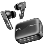 boAt Airdopes 800, Dolby Audio, Adaptive EQ by Mimi, 4Mics AI ENx, App Support, Fast Charge, Low Latency, IPX5, v5.3 Bluetooth Earbuds, TWS Ear Buds Wireless Earphones with mic (Interstellar Black)
