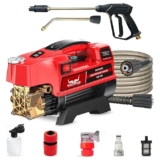 BALWAAN Krishi Pressure Washer PW-350 Brass Pump Head 1800w Motor 120-150 Bar Pressure 7.5 LTR/Min Water Flow, 26 Feet Hose Pipe, Straight and Bend Lance Idle for Car Wash and Cleaning Purposes