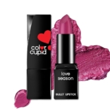 Color Cupid Velvety Intense Color 12-Hour Stay Bullet Lipstick | Infused with Hyaluronic Acid & Jojoba Oil | Transfer proof & Smudge Proof | Love Season | Rose Bloom | 4.1g
