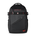 SWISS MILITARY 30L Unisex Laptop Travel Backpack for 15.6-Inch Laptops – with Luggage Strap, Detachable Key Ring, Anti-Theft Pocket, Expandable Bottle Pocket for Office and College Use