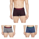 Chromozome Mens Cotton-Stretch Striper Trunks (Pack of 3)