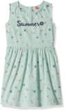 Amazon Brand – Jam & Honey Girls Knee-Length Cotton Printed Regular Fit Sleeveless Dress