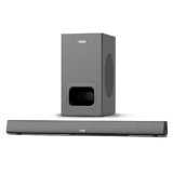VW Sonic Bar | 120W Soundbar | 2.1 Channel Home Theatre | 5.25″ Wired Subwoofer | Multiple Connectivity & Sleek Design (Black)