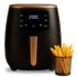 KENT Digi Plus Air Fryer | 4L Capacity & 1300W | Fry, Grill, Roast & Bake | Digital Display & Touch Control Panel | Rapid Heating | 80% Less Oil Usage | High Temperature & Uniform Heating | Black