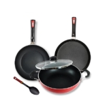MACclite Aluminium Non-Stick Alpha + Induction Base Five Star Pack Set of 05 Pcs.