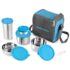 CELLO MF All in One Lunch Box Set of 5 with Bag, Black | 3 Containers with Steel Inner, 1 Plastic Pickle Box and 1 Steel Bottle | Microwave Safe | Insulated Tiffin Ideal for Office, School, College