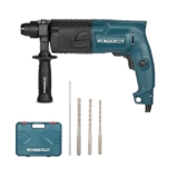 WONDERCUT 850W, WC-2-20RTB Rotary Hammer Drill 20mm, 1000RPM, Copper Armature, with BMC Box, 3 Pcs Drill Bits, 1 Metal Depth Gauge | Blue & Black