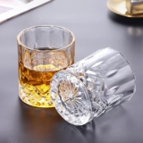 Premium Handcrafted Whiskey Glasses Crystal Cut Scotch Whiskey Glasses | Imported Old Fashioned Bar Glass for Drinking Bourbon, Cognac, Cocktail, Wine, Juice, Set of – (1