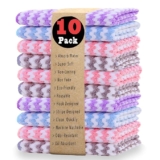 AMITER Kitchen Dish Towels, 100% Cotton Microfiber Kitchen Towels and Dishcloths Set, 10 Pack Dish Cloths for Washing Dishes Dish Rags for Drying Dishes Kitchen Wash Clothes Cleaning Towel