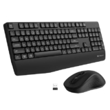 ZEBRONICS Companion 202 2.4GHz Wireless Keyboard & Mouse Combo, 104 Keys, Copilot AI Key, 12 Integrated Multimedia Keys, 4 Button Mouse, 1600 DPI, High Precision, Silent Operation (Black)
