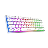 Ant Esports MK1500 Retro Style Mini 60% Pro RGB Wireless Gaming Keyboard with Membrane Switches for PC/Mobile/Tablets/Laptop/TV’s- White.