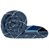 Story@HomeSingle Bed Comforter 180 GSM Reversible Microfiber | Comforter Single | AC Comforter Single Bed | Lightweight All Season Comforter | Blanket Single Size – Blue & Navy Blue