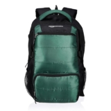 Amazon Basics 29 L Laptop Backpack for Men & Women | Spacious Front Pocket and Back Padding | For Travel, Outdoor, College | 34 L x 18 W x 45.5 H cm | Black & Olive