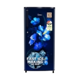 Midea, 215 L, Direct Cool Single Door Refrigerator (MRD215D3HPDB, 3 Star, Flower, Blue, Handle 2025 Model)