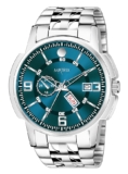 Matrix Black, Blue, White Dial, Day & Date Functioning, Stainless Steel Strap Analog Watch for Men & Women