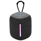 ZEBRONICS Sonic POD 22, Portable Bluetooth Speaker, 8 Watts, Upto 15 Hours Playback, Passive Radiator, BTv5.3 | TWS | USB | mSD, RGB LED, Call Function, Carry Loop (Gray)