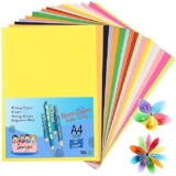 SNOW CRAFTS A4 Size Premium Coloured Sheets For Art & Craft Projects School Colleges. (A4-100)