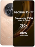 realme 13+ 5G (Victory Gold, 8GB RAM, 256GB Storage) 6.67″ AMOLED Display | 80W Ultra Charging DAK | Dimensity 7300E Processor