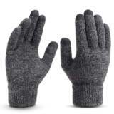 Boldfit Winter Gloves for Men & Women with Touchscreen Finger Bike Winter Hand Gloves for Men Woolen Winter Gloves for Women Thermal Hand Gloves for Winter Winter Wear Unisex – Insulo Grey 1Pair