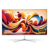 FRONTECH Ultima Series 24.5 Inch LED Monitor| Refresh Rate 100Hz, IPS Panel | Full HD 1080p, Bezel Less Design | HDMI & VGA Ports (MON-0087, White)