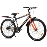 Leader Scout MTB 26T Mountain Cycle for Men with Complete Cycle Accessories | Without Gear Cycle | Single Speed Cycle – Black/Orange, Ideal for 10 + Years, Frame Size: 18 Inches