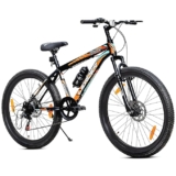 Leader Beast 26T Multispeed (7 Speed) Mountain Bike with Front Suspension & Dual Disc Brake – MATT Black/SEA Green. Ideal for 12 + Years (Frame: 18 Inches)