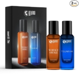 Beardo Whisky Smoke & Tsunami Perfume Combo (20 ml x 2) | Spicy, Woody – Oudh Notes of Whisky Smoke & Fresh, Aquatic Notes of Tsunami | Lasting Mens Perfume | Ideal gift for men | Christmas gift for men | Gift for men