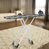 Amazon Brand – Solimo Wooden Ironing Board/Table with Iron Holder, Foldable & Adjustable (116 x 32cm)