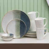 JCPL Fine Porcelain Textures Coral Dinner Set (Set of 16), for Family of 4, Ceramic Crockery Set, Dinner Plates, Kitchen Set for Home, Dining Set for Dinner, Microwave & Dishwasher Safe Plates