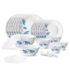 Larah by Borosil Twilight Silk Series Opalware Dinner Set | 19 Pieces for Family of 6 | Microwave & Dishwasher Safe | Bone-Ash Free | Crockery Set for Dining & Gifting | Plates & Bowls | White