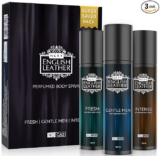 Next Care English Leather No Gas Deo | Set of 3x120ml | FRESH, GENTLEMAN, and INTENSE | Valentines day gift | Long Lasting Perfume for Men | Perfume Body Spray | Deo Combo Pack for Men | No gas deodorant for men and women