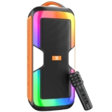Digimore Partybox 80W Portable Karaoke Bluetooth Speaker with Wireless Mic | Dual Boom Box Speaker | RGB Party Lights | Deep Bass Sound | Type-C Charging | USB/TF/AUX | for Home & Parties (D-1342)