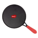 Pigeon by Stovekraft Pre-Seasoned Cast Iron Concave Tawa 28 cm | Induction Compatible | Pre-Seasoned with 100% Vegetable Oil | Naturally Nonstick | High Pressure Casting |Nostalgic Taste | Toxin-Free