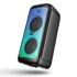 pTron Fusion Saga 20W Bluetooth Speaker with Punchy Stereo Sound, RGB Lights, Metal Grills, 8H Playtime, TWS Feature & Multi-Compatibility Modes-BT5.1/Aux/TF Card/USB (Black/Blue)