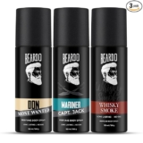 Beardo Don, Mariner Captain Jack & Whisky Smoke Body Spray Set for Men | Deodorant Perfume Body Spray | Citrus, Aqua & Woody Fragrances | 120ml x 3