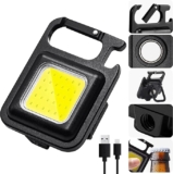 T TOPLINE Light LED Mini COB Flashlights COB Keychain Work Light with 4 Lighting Modes 1000 High Lumens Bright Light Keychain Flashlight