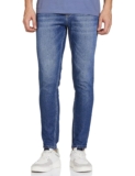 Amazon Brand – Symbol Men’s Cotton Rich Stretchable Jeans | Casual Denim Carrot Fit (Mid blue-28)