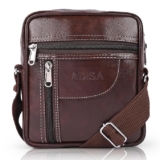ADISA Faux Leather Unisex Sling Cross Body Travel Office Messenger Bag (MS9013)