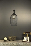 Tu Casa HG-15 Bottle Shape Metal mesh pendent Light Iron Holder Type e-27 Size 11x5x29″-(Bulb not Included)